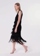 Vestido Tule Midi Franjas