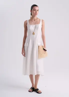 Vestido Midi com Bolso Cargo