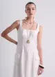 Vestido Midi com Bolso Cargo