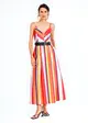 Vestido Decote Oval Listras