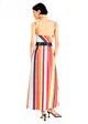 Vestido Decote Oval Listras