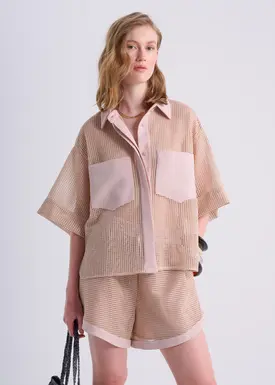 Camisa Tela Crochê