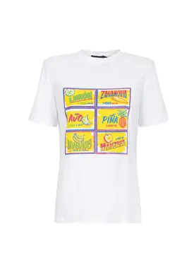 T-Shirt com Ombreira e Silk