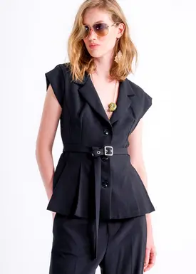 Blusa Alfaitaria Acinturada C/ Cinto